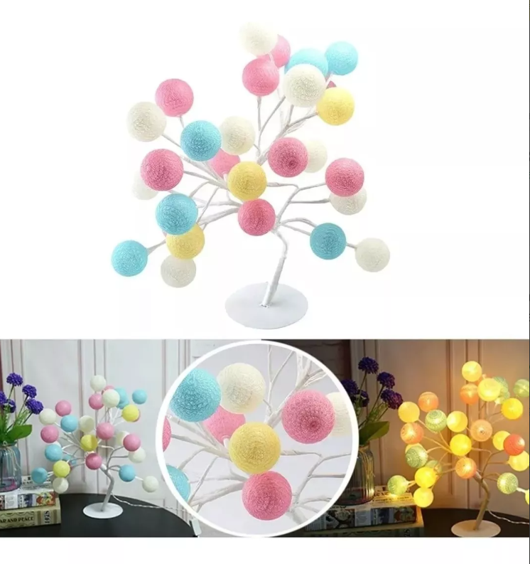 Arbol Bonsai Con Pelotitas Iluminadas